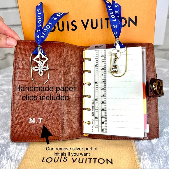 Louis Vuitton Planner Agenda PM LIKE NEW with paper clips, paper and box - Picture 4 of 11